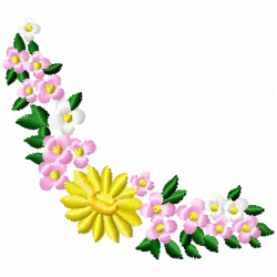 Flowers And Tree Embroidery Design 10